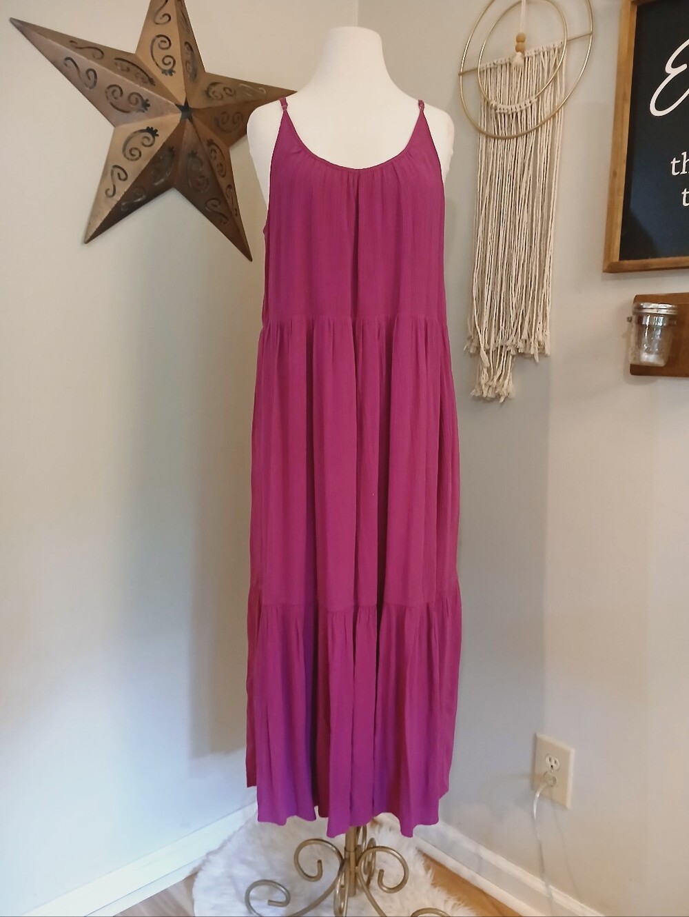 Loft Magenta Maxi Dress